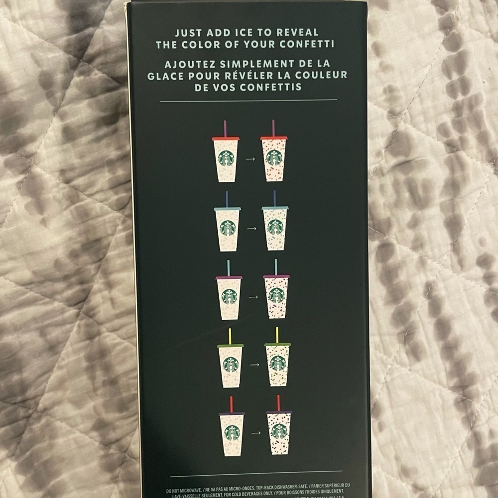 Starbucks Color Changing Confetti cold cups All 5 - Picture 8 of 8